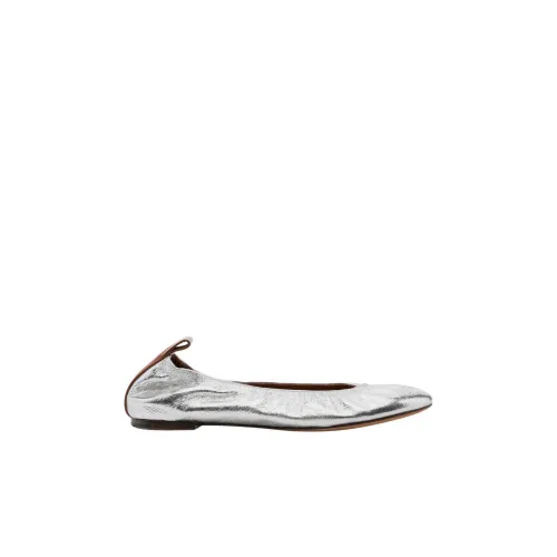 Lanvin , Metallic Ballerina Shoes ,Gray female, Sizes: