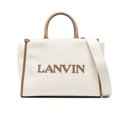 Lanvin , Milk Beige Tote Bag with Shoulder Strap ,Beige female, Sizes: ONE SIZE