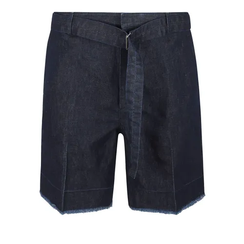 Lanvin , Raw Edges Denim Shorts ,Blue male, Sizes: