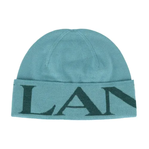 Lanvin , Ribbed Wool Hat for Women ,Green unisex, Sizes: ONE
