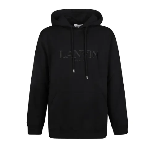 Lanvin , Sweatshirts Hoodies ,Black male, Sizes: