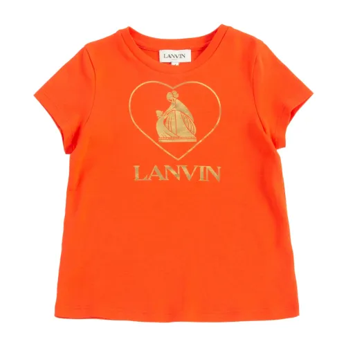 Lanvin , T-Shirts, Stylish Collection ,Orange female, Sizes: