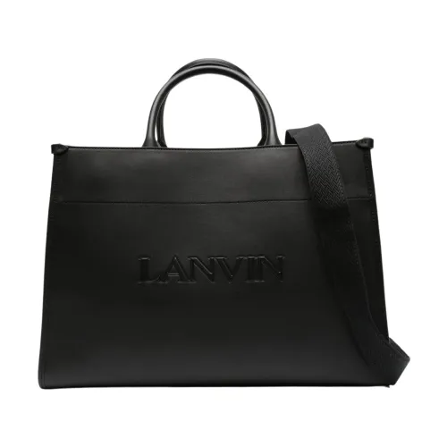 Lanvin , Tote Bag with Strap ,Black female, Sizes: ONE SIZE