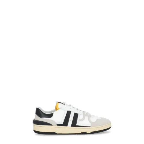 Lanvin , White Leather and Fabric Sneakers ,White male, Sizes: