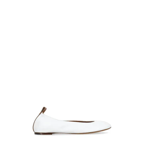 Lanvin , White Leather Ballet Shoes ,White female, Sizes: