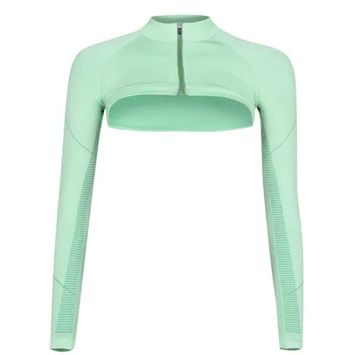 LAPP Cropped Stretch Woven Jacket - Green