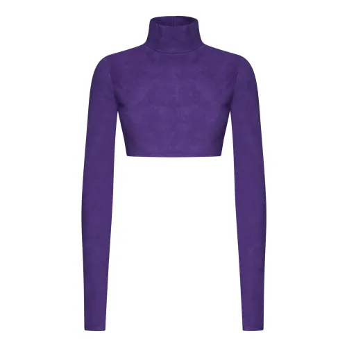 Laquan Smith , Womens Clothing Topwear Purple Ss24 ,Purple female, Sizes: