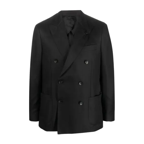 Lardini , Black Outerwear for Men Aw23 ,Black male, Sizes: