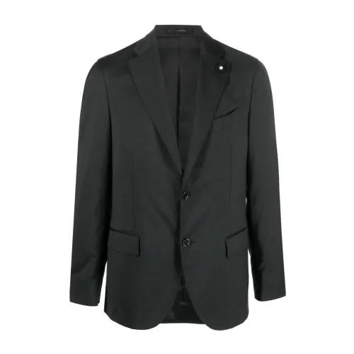 Lardini , Grey Wool Blend Jacket ,Gray male, Sizes: