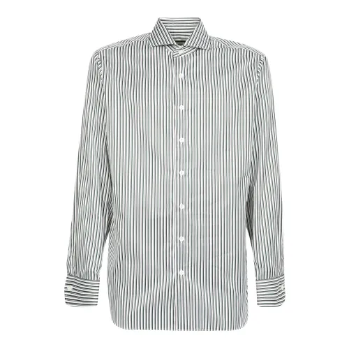 Lardini , Lardini striped print shirt ,White male, Sizes:
