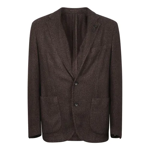 Lardini , Men's Clothing Outerwear Brown Aw23 ,Brown male, Sizes: