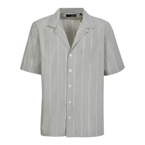 Lardini , Pinstripe pattern cotton shirt from Lardini ,Green male, Sizes: