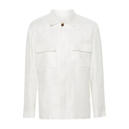 Lardini , White Jackets Ss24 Stylish Collection ,White male, Sizes: