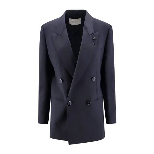 Lardini , Women's Clothing Blazer Blue Ss24 ,Blue female, Sizes: