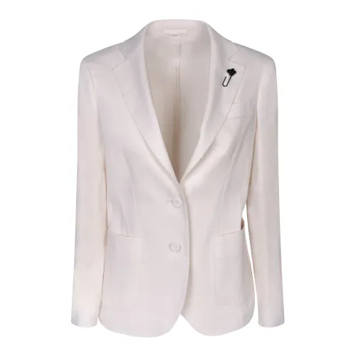 Lardini , Women's Clothing Jacket Beige Ss24 ,Beige female, Sizes: