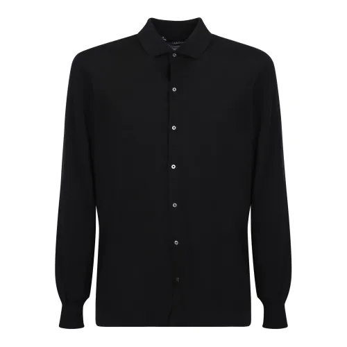 Lardini , Wool shirt ,Black male, Sizes: