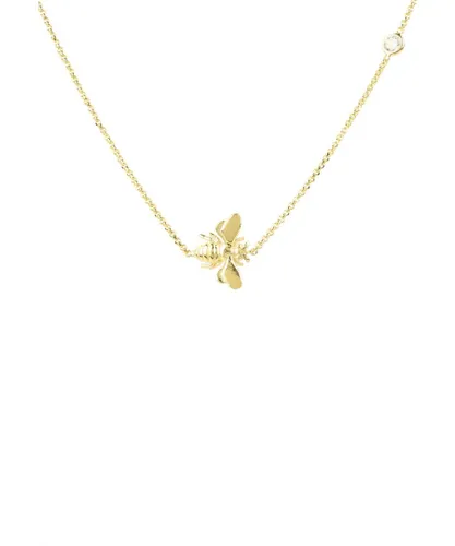 Latelita Womens Queen Bee Necklace Gold Sterling Silver - One Size