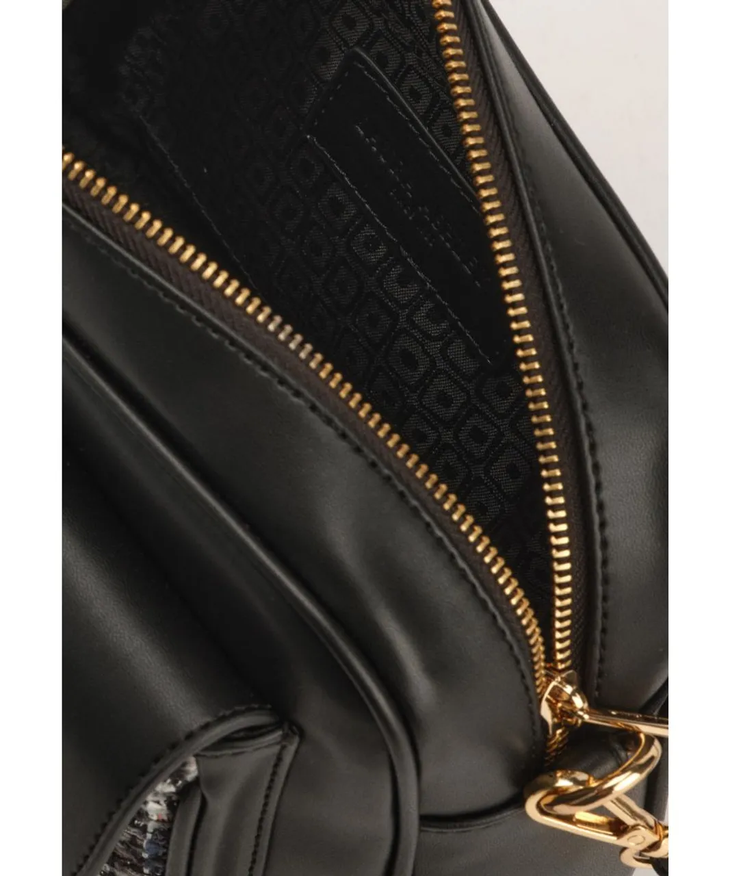 Laura Ashley Womens Black CrossBody Bag Faux Leather - One Size