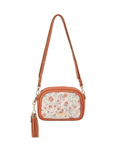 Laura Ashley Womens Multi Colour-Brick CrossBody Bag - Floral Faux Leather - One Size