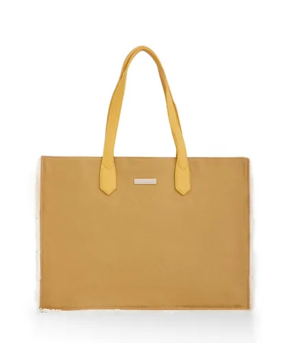 Laura Ashley Womens Mustard Big Tote Bag - One Size