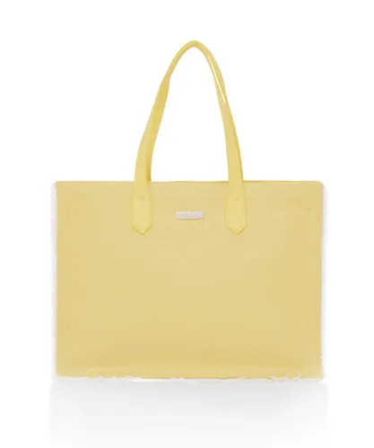 Laura Ashley Womens Yellow Big Tote Bag - One Size
