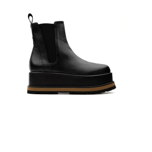 Laura Bellariva , Black Fregio Boots ,Black female, Sizes: