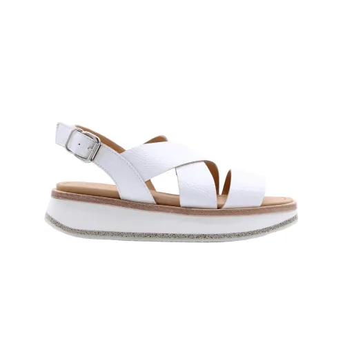 Laura Bellariva , Flat Sandals with High Sole ,White female, Sizes: