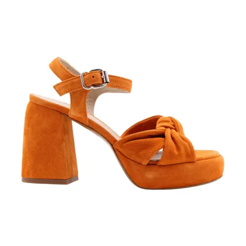 Laura Bellariva , Sophisticated Timex High Heel Sandals ,Orange female, Sizes: