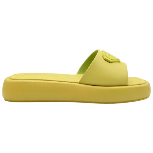 Laura Biagiotti , Lime Calf Sneakers ,Yellow female, Sizes: