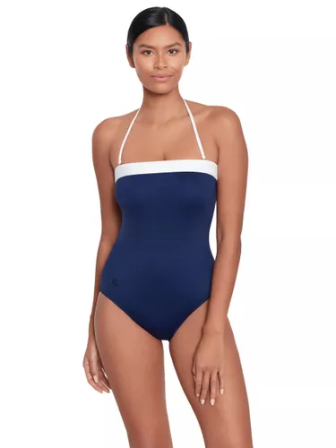 Lauren Ralph Lauren Bandeau Swimsuit, Blue/Multi - Blue/Multi - Female