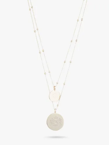 Lauren Ralph Lauren Beaded Logo & Crest Layered Necklace, Gold - Gold - Female