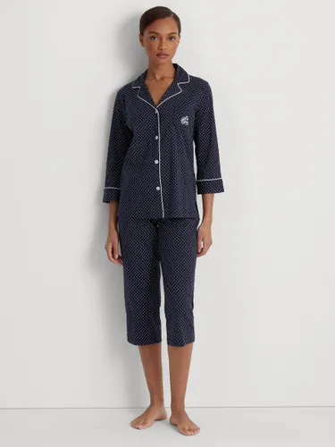 Lauren Ralph Lauren Capri Spot Pyjama Set, Navy - Navy - Female