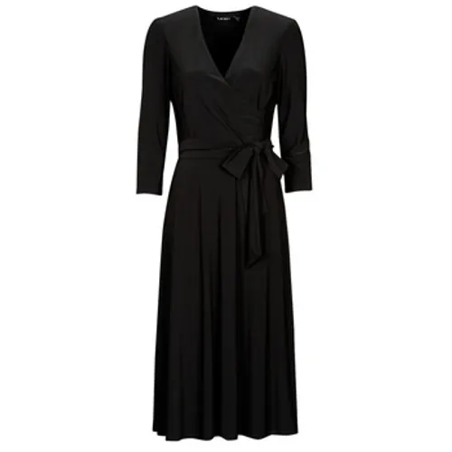 Lauren Ralph Lauren  CARLYNA 3/4 SLEEVE  women's Long Dress in Black