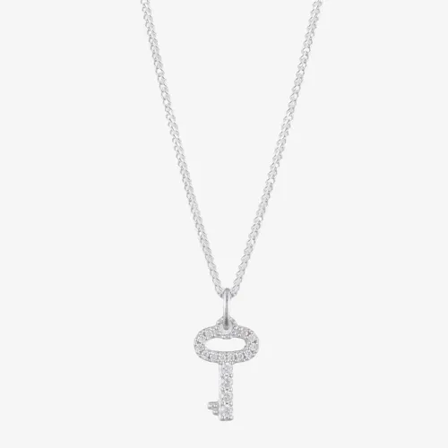 Lauren Ralph Lauren Cubic Zirconia Key Pendant Necklace 60542891-G03