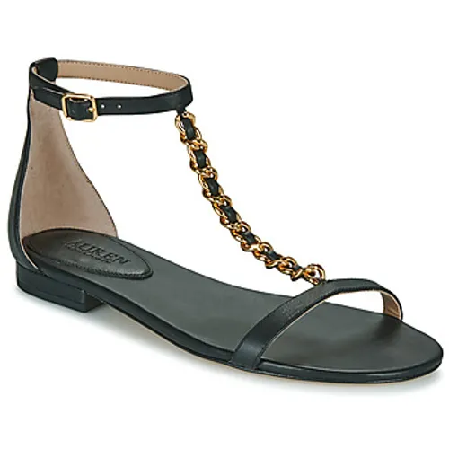 Lauren Ralph Lauren  ELISE-SANDALS-FLAT SANDAL  women's Sandals in Black