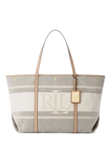 Lauren Ralph Lauren Emerie Logo Tote Bag, Cream/Multi - Cream/Multi - Female