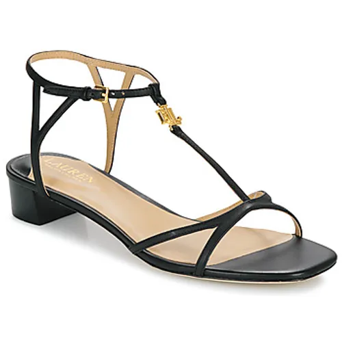 Lauren Ralph Lauren  FALLON-SANDALS-FLAT SANDAL  women's Sandals in Black