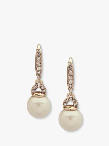 Lauren Ralph Lauren Glass & Pearl Drop Earrings, Gold - Gold - Female