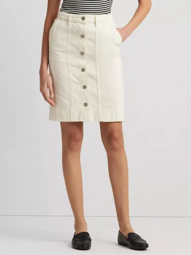 Lauren Ralph Lauren Gralibbe Denim Skirt, Cream - Cream - Female