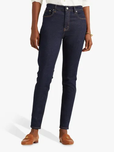 Lauren Ralph Lauren High Rise Five Pocket Slim Jeans, Blue - Blue - Female