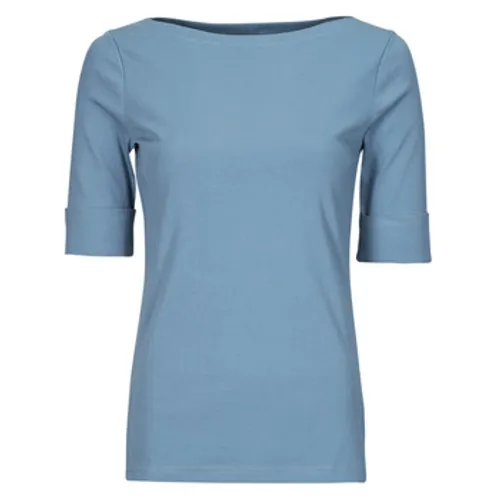 Lauren Ralph Lauren  JUDY-ELBOW SLEEVE-KNIT  women's T shirt in Blue