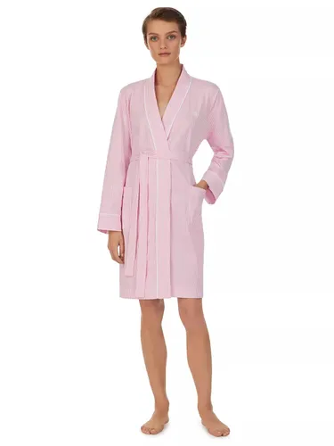 Lauren Ralph Lauren Knit Kimono Wrap Robe, Pink - Pink - Female