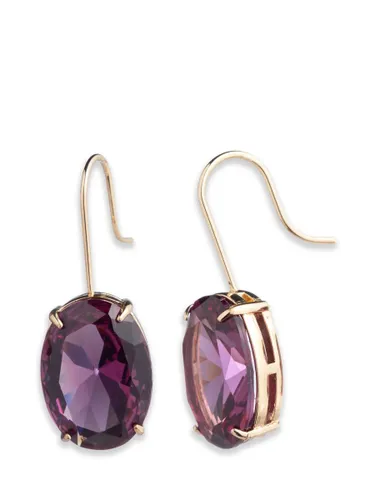Lauren Ralph Lauren Oval Stone Drop Earrings - Gold/Purple - Female