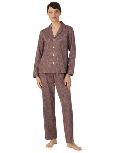 Lauren Ralph Lauren Paisley Shirt Pyjama Set, Purple - Purple - Female