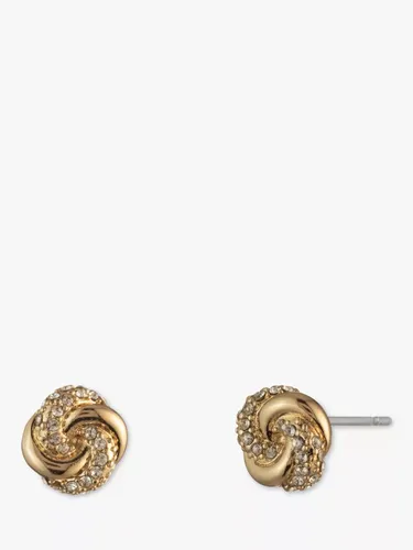 Lauren Ralph Lauren Pave Glass Knot Stud Earrings, Gold - Gold - Female