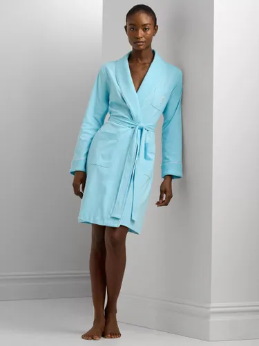 Lauren Ralph Lauren Quilted Cotton Robe, Turquoise - Turquoise - Female