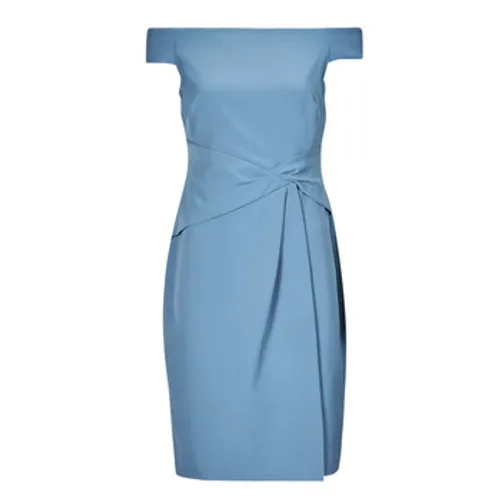 Lauren Ralph Lauren  SARAN SHORT-SHORT SLEEVE-COCKTAIL DRESS  women's Dress in Blue