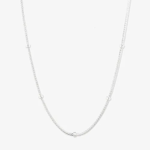 Lauren Ralph Lauren Silver 17 Inch Herringbone Necklace 14N00446