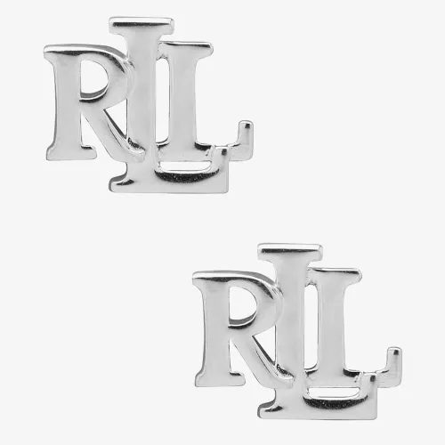 Lauren Ralph Lauren Silver Plain Logo Stud Earrings 60556780-G03