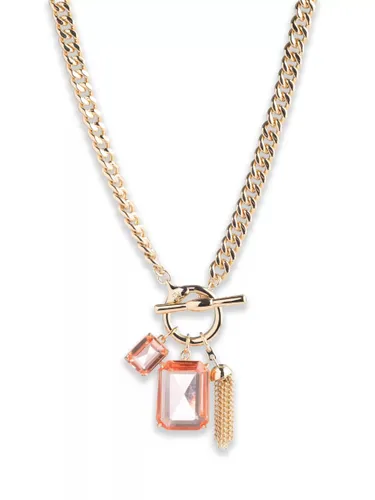 Lauren Ralph Lauren Stone Toggle Pendant Necklace, Gold/Rose Peach - Gold/Rose Peach - Female